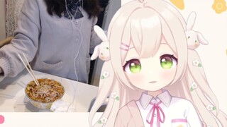 [Rabi Yusaki is super beautiful in 3D] The first time a Japanese rabbit eats snail rice noodle, it i