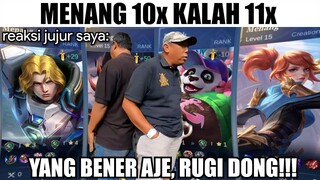 Push Rank Menang 10x Kalah 10x...(Yang Bener Aje, Rugi Dong)