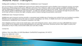 Mobile Auto Transport