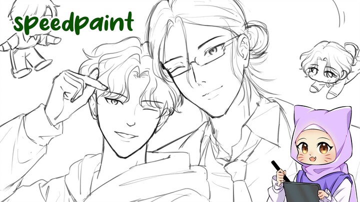 [SPEEDPAINT] Dion and Braden Part 1 - Online Hearts Official Art!