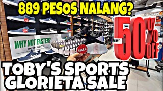 TOBY'S SPORTS GLORIETA MAY SALE PADIN SILA UPDATE 899 PESOS NALANG? TOTOO BA? SOLID TO!