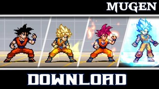 Goku All Transformation Base, SSJ, SSJ2, SSJ3, SSJ GOD, SSJ BLUE By RCT29 / Form - MUGEN JUS CHAR