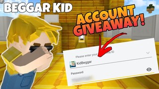 KID BEGGAR ACCOUNT GIVEAWAY!😍 -SKYBLOCK BLOCKMAN GO