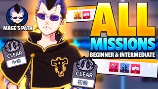 HOW TO COMPLETE ALL THE MAGE'S PATH MISSIONS (Beginner & Intermediate) | Black Clover Mobile