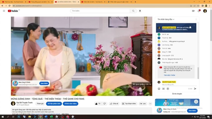 hướng dẫn tham gia nhận quà mỗi ngày cùng với kênh