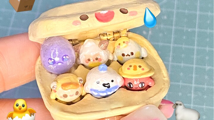 Đồ handmade từ đất sét | Hehe, cùng lúc sở hữu tới 6 chú trứng chiên rồi～