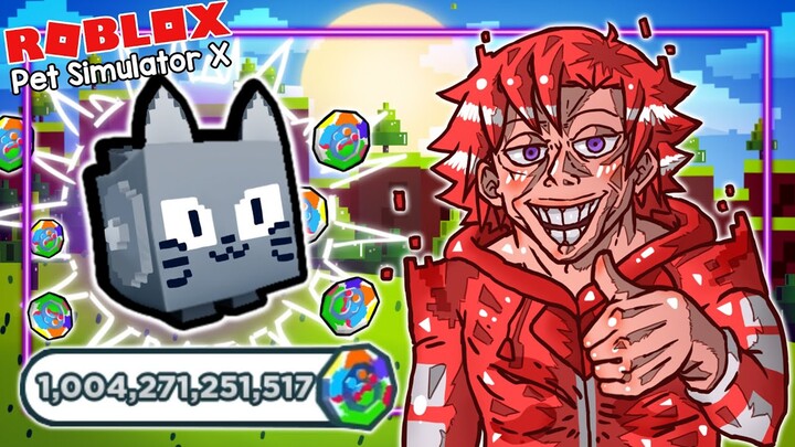 เปิดไข่ 1T Rainbow Coin จะได้ Huge Pixel Cat หรือไม่ ? Pet Simulator X : Roblox #25