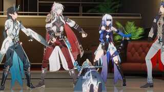 رسوم متحركة لحساب النتائج للخمسة الأبطال على السحابة