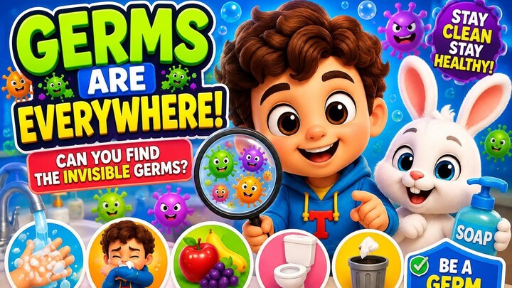 Germs Are Everywhere! 🦠 | Hygiene & Handwashing for Kids | Tiny & Bunny