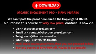 Organic Engagement Pro – Manu Muraro