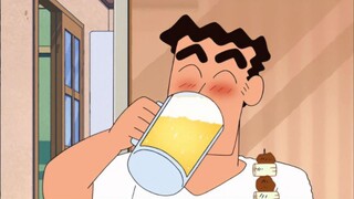 [Crayon Shin-chan] Guangzhi pulang kerja lebih awal hari ini. Senang sekali bisa minum bir dan makan