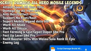 Script Damage Mobile Legends + Attack Speed No Password Patch Terbaru | Mobile Legends