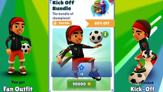 Subway Surfers Copenhagen ปลดล็อก Kick Off Bundle Fan Outfit & Kick-Off