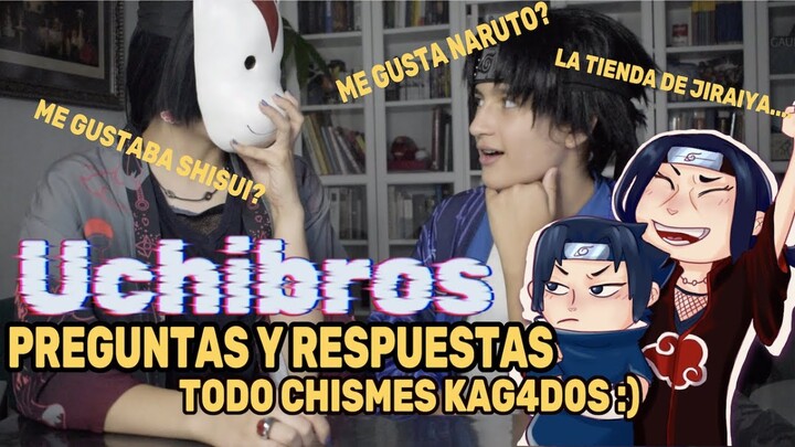 Hermanos Uchiha RESPONDEN a preguntas KAG4DAS | Naruto cosplay| Itachi & Sasuke