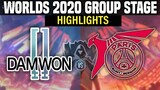 DWG vs PSG Highlight Chung Kết Thế Giới 2020 Vòng Bảng Ngày 3 | DAMWON vs PSG Talon