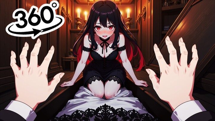 🥵🚨 SU MIRADA te ATRAPA: 😈 VAMPIREZA HERMOSA te ESPERA en la OSCURIDAD 🩸✨anime vr🤯 Vampire Mansion