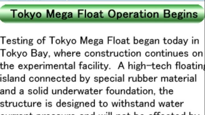 #dothack Narrated News: Tokyo Mega Float Operation Begins (Vol.2)