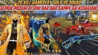 20 KILL SOLO VS SQUAD GAMEPLAY SEMUA MUSUH PADA BARBAR SAMPE GA KEBAGIAN FREFIRE INDONESIA!