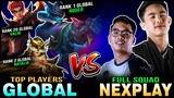 TOP GLOBAL PLAYERS vs. PRO PLAYERS (Nexplay Solid) ~ MOBILE LEGENDS