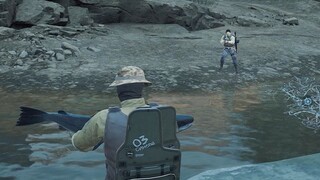 Mysterious Dam Beach Fisherman①