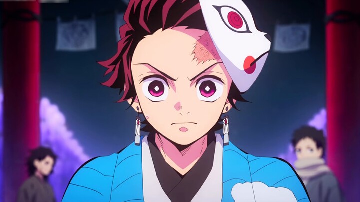 Changes in Tanjiro's forehead scar