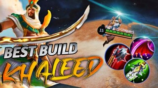 KHALEED BEST BUILD, BEST SPELL, BEST EMBLEM | MOBILE LEGENDS BANG BANG