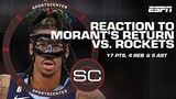 LeBron James' LATEST injury update and reaction to Ja Morant's return vs. the Rockets | SportsCenter