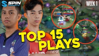 TOP 15 PLAYS MPL ID SEASON 10 WEEK 1 - R7 CURI LORD, BEATRIX SAKIT BANGET, BALOYSKIE GG!