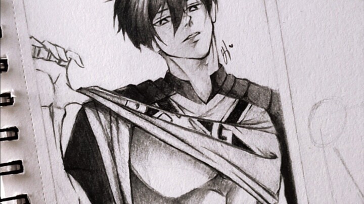 drawing Itoshi Rin - Bluelock (my fanart)
