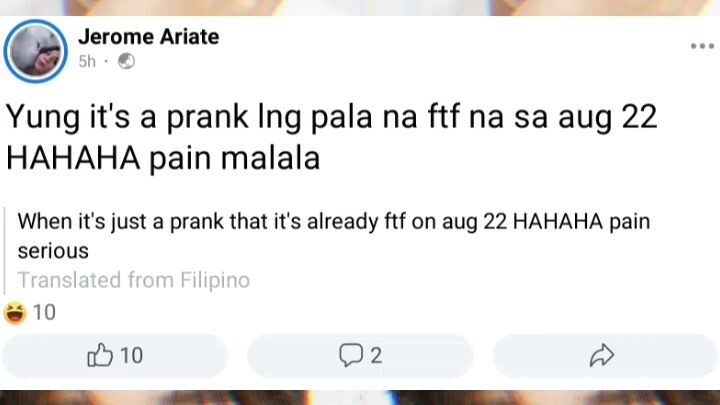 basta kang bago magf2f yarn.