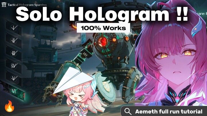 😱Gak LOGIS🔥Cuma 1 Menit Kalian Bisa Paham Clear SOLO Hologram‼️[WuWa Gameplay Tutorial]