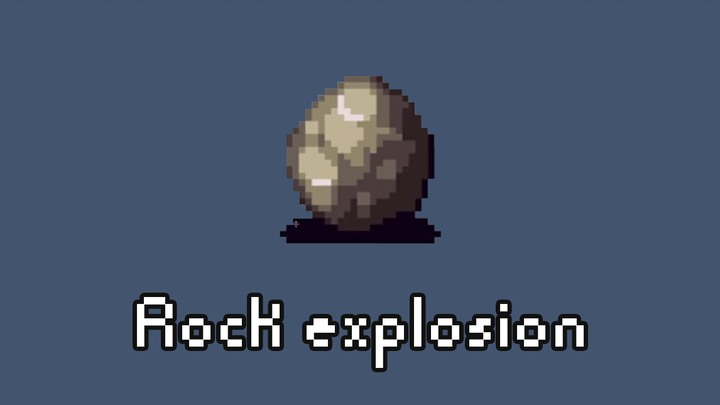 Pixel Art】Animasi Ledakan Batu