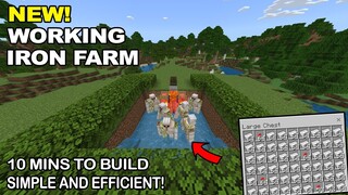 NEW Iron Farm Tutorial in Minecraft Bedrock 1.19 PE