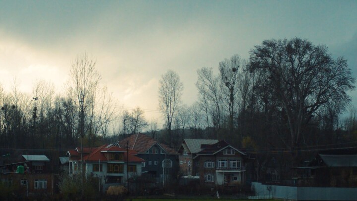 Heavy Rain to Golden Hour in Rural Kashmir • Storm Sounds & Ambient Nature 4K