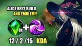 ALICE ENTERING GOD MODE IN SOLO RANKED GAME IN THIS BEST BUILD & EMBLEM 2022 (PLS TRY!)-MLBB