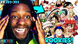 Meeting ALL 11 SUPER ROOKIES for the FIRST TIME in One Piece! | One Piece EPs 391-392 Reaction! |