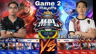 NXP vs WORK [Game 2 Bo5] | (FILIPINO) MPL-PH S7 Playoffs Day 1 |  MLBB