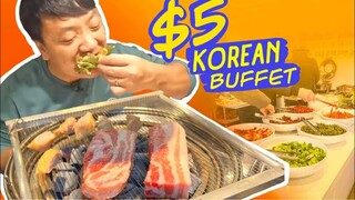 $5 All You Can Eat KOREAN BUFFET! Best CHEAP EATS in Seoul South Korea