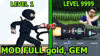Ninja Hokage Chiến Đấu Với Máy Bay Phản Lực - Tap Tap Run MOD Menu vô hạn vàng, gem - Thành EJ