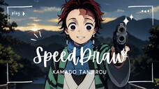 Pala Batu Ngamuk adeknya di culik... Drawing KAMADO TANJIDOR dari anime KIMETSU NO YAIBA, lastpart