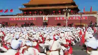 Ansai waist drum performed at the Tiananmen Square Gala for the 60th and 70th Anniversary of the Nat