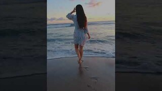 Epic Sunset Beach Walk #shorts #slowmotion