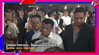 President Duterte in Media Interview Malacanang Palace