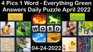 4 Pics 1 Word - Everything Green - 24 April 2022 - Answer Daily Puzzle + Bonus Puzzle