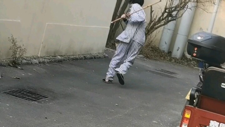 That psycho’s acting up again—brandishing knives and guns, it’s seriously creepy… From the news, it 