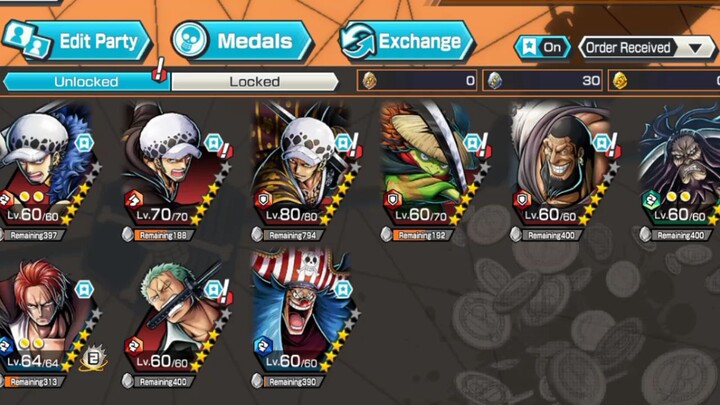 cari bt Luffy ex boost 2 level 60