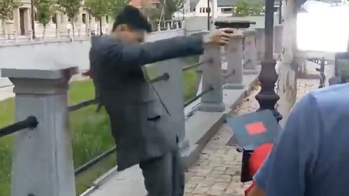 The Look After Getting Shot in a Filming Scene