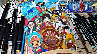 Last part menggambar kru topi jerami dari anime l ONE PIECE l speed drawing