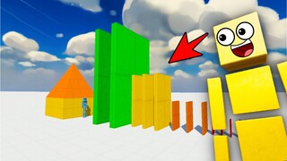 โดมิโน่ vs บ้าน  ประเด็นคือบ้านบักจิมมี่ 5555+   - Fun with ragdoll [เกมบักตัวเหลี่ยม]