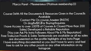 Marco Paret - Mesmerismus (Platinum membership) Course Download